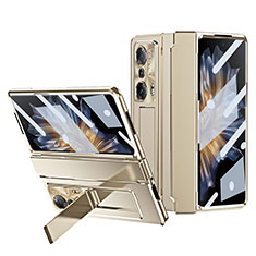 Huawei Honor Magic Vs Ultimate 5G用ハードケース プラスチック 質感もマット カバー スタンド ZL2 ファーウェイ ゴールド