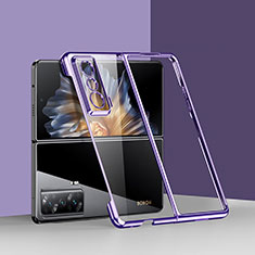 Huawei Honor Magic Vs Ultimate 5G用ハードカバー クリスタル クリア透明 ZL1 ファーウェイ パープル