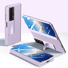 Huawei Honor Magic Vs2 5G用ハードケース プラスチック 質感もマット 前面と背面 360度 フルカバー GK3 ファーウェイ パープル