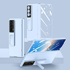Huawei Honor Magic Vs2 5G用ハードケース プラスチック 質感もマット 前面と背面 360度 フルカバー GK1 ファーウェイ ブルー
