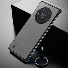 Huawei Honor Magic3 5G用ハードカバー クリスタル クリア透明 フレームレス H01 ファーウェイ ブラック