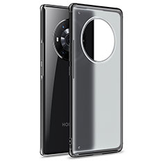 Huawei Honor Magic3 5G用ハイブリットバンパーケース クリア透明 プラスチック カバー WL1 ファーウェイ ブラック