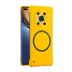 Huawei Honor Magic3 5G用ハードケース プラスチック 質感もマット フレームレス カバー Mag-Safe 磁気 Magnetic ファーウェイ イエロー