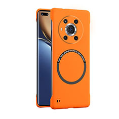 Huawei Honor Magic3 5G用ハードケース プラスチック 質感もマット フレームレス カバー Mag-Safe 磁気 Magnetic ファーウェイ オレンジ
