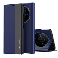 Huawei Honor Magic3 Pro+ Plus 5G用手帳型 レザーケース スタンド カバー QH2 ファーウェイ ネイビー