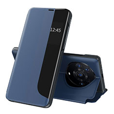 Huawei Honor Magic3 Pro+ Plus 5G用手帳型 レザーケース スタンド カバー QH1 ファーウェイ ネイビー