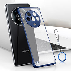 Huawei Honor Magic4 5G用ハードカバー クリスタル クリア透明 フレームレス H03 ファーウェイ ネイビー