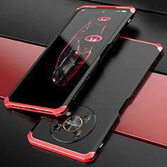 Huawei Honor Magic4 Lite 5G用360度 フルカバー ケース 高級感 手触り良い アルミメタル 製の金属製 ファーウェイ レッド・ブラック