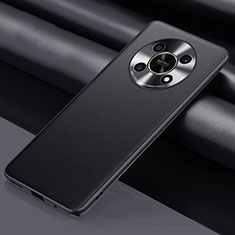 Huawei Honor Magic4 Lite 5G用ケース 高級感 手触り良いレザー柄 QK1 ファーウェイ ブラック