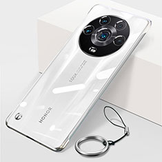 Huawei Honor Magic4 Ultimate 5G用ハードカバー クリスタル クリア透明 フレームレス H01 ファーウェイ シルバー