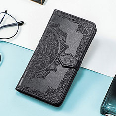 Huawei Honor Magic5 5G用手帳型 レザーケース スタンド パターン カバー S07D ファーウェイ ブラック