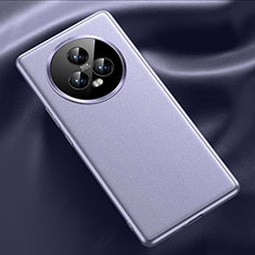 Huawei Honor Magic5 5G用ケース 高級感 手触り良いレザー柄 QK5 ファーウェイ ラベンダー