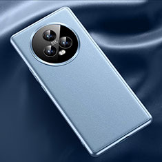 Huawei Honor Magic5 5G用ケース 高級感 手触り良いレザー柄 QK5 ファーウェイ ブルー
