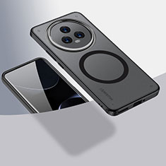 Huawei Honor Magic5 5G用極薄ソフトケース シリコンケース 耐衝撃 全面保護 クリア透明 カバー Mag-Safe 磁気 Magnetic QK1 ファーウェイ ブラック