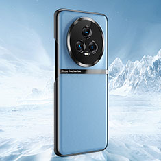 Huawei Honor Magic5 5G用ケース 高級感 手触り良いレザー柄 JB3 ファーウェイ ブルー