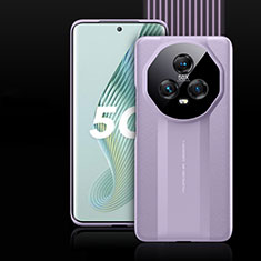 Huawei Honor Magic5 5G用手帳型 レザーケース スタンド カバー QK2 ファーウェイ パープル