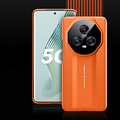 Huawei Honor Magic5 5G用手帳型 レザーケース スタンド カバー QK2 ファーウェイ オレンジ