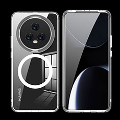 Huawei Honor Magic5 5G用極薄ソフトケース シリコンケース 耐衝撃 全面保護 クリア透明 カバー Mag-Safe 磁気 Magnetic QK2 ファーウェイ クリア