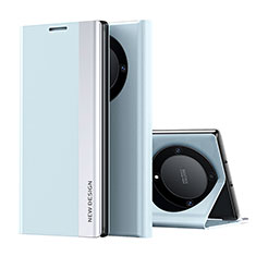 Huawei Honor Magic5 Lite 5G用手帳型 レザーケース スタンド カバー QH2 ファーウェイ ブルー