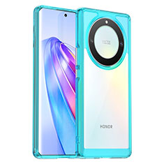 Huawei Honor Magic5 Lite 5G用ハイブリットバンパーケース クリア透明 プラスチック カバー J01S ファーウェイ ネイビー