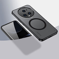 Huawei Honor Magic5 Pro 5G用極薄ソフトケース シリコンケース 耐衝撃 全面保護 クリア透明 カバー Mag-Safe 磁気 Magnetic QK1 ファーウェイ ブラック