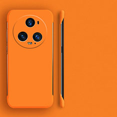 Huawei Honor Magic5 Pro 5G用ハードケース プラスチック 質感もマット フレームレス カバー ファーウェイ オレンジ