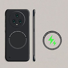 Huawei Honor Magic5 Pro 5G用ハードケース プラスチック 質感もマット フレームレス カバー Mag-Safe 磁気 Magnetic ファーウェイ ブラック