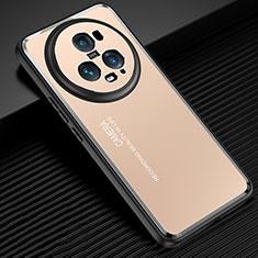 Huawei Honor Magic5 Pro 5G用ケース 高級感 手触り良い アルミメタル 製の金属製 兼シリコン カバー JL2 ファーウェイ ゴールド