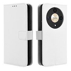 Huawei Honor Magic6 Lite 5G用手帳型 レザーケース スタンド カバー BY1 ファーウェイ ホワイト