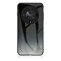 Huawei Honor Magic6 Lite 5G用ハイブリットバンパーケース プラスチック パターン 鏡面 カバー LS1 ファーウェイ グレー
