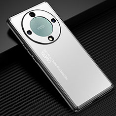 Huawei Honor Magic6 Lite 5G用ケース 高級感 手触り良い アルミメタル 製の金属製 兼シリコン カバー JL1 ファーウェイ シルバー