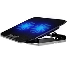 Huawei Honor MagicBook 15用ノートブックホルダー クーラー 冷却パッド ファン ラップトップスタンド 9インチ〜16インチ M17 ファーウェイ ブラック