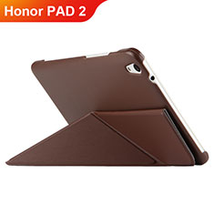Huawei Honor Pad 2用手帳型 レザーケース スタンド L02 ファーウェイ ブラウン