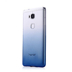 Huawei Honor Play 5X用極薄ソフトケース グラデーション 勾配色 クリア透明 カバー ファーウェイ ネイビー