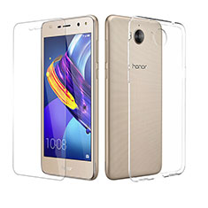 Huawei Honor Play 6用極薄ソフトケース シリコンケース 耐衝撃 全面保護 クリア透明 アンド液晶保護フィルム ファーウェイ クリア
