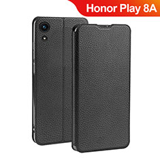 Huawei Honor Play 8A用手帳型 レザーケース スタンド L01 ファーウェイ ブラック