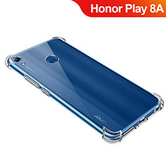 Huawei Honor Play 8A用極薄ソフトケース シリコンケース 耐衝撃 全面保護 クリア透明 T09 ファーウェイ クリア