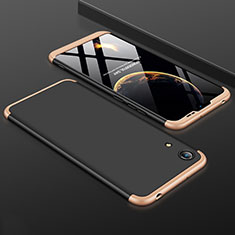 Huawei Honor Play 8A用ハードケース プラスチック 質感もマット 前面と背面 360度 フルカバー ファーウェイ ゴールド・ブラック