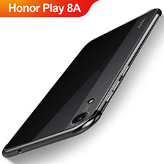 Huawei Honor Play 8A用極薄ソフトケース シリコンケース 耐衝撃 全面保護 クリア透明 H02 ファーウェイ ブラック