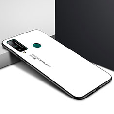 Huawei Honor Play4T用ハイブリットバンパーケース プラスチック 鏡面 カバー ファーウェイ ホワイト
