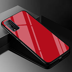 Huawei Honor Play4T Pro用ハイブリットバンパーケース プラスチック 鏡面 虹 グラデーション 勾配色 カバー ファーウェイ レッド