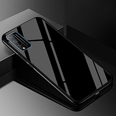 Huawei Honor Play4T Pro用ハイブリットバンパーケース プラスチック 鏡面 虹 グラデーション 勾配色 カバー ファーウェイ ブラック