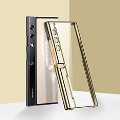 Huawei Honor V Purse 5G用ハードカバー クリスタル クリア透明 T02 ファーウェイ ゴールド