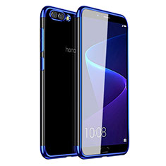 Huawei Honor V10用極薄ソフトケース シリコンケース 耐衝撃 全面保護 クリア透明 H01 ファーウェイ ネイビー