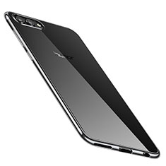 Huawei Honor V10用極薄ソフトケース シリコンケース 耐衝撃 全面保護 クリア透明 H02 ファーウェイ シルバー