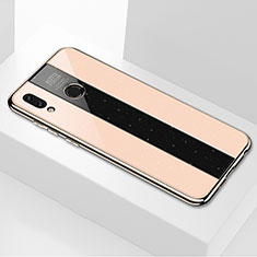 Huawei Honor V10 Lite用ハイブリットバンパーケース プラスチック 鏡面 カバー ファーウェイ ゴールド