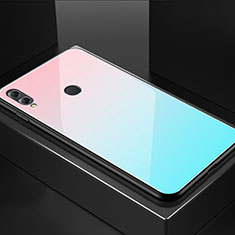 Huawei Honor V10 Lite用ハイブリットバンパーケース プラスチック 鏡面 カバー M02 ファーウェイ ピンク