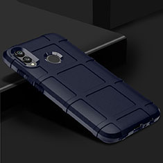 Huawei Honor V10 Lite用360度 フルカバー極薄ソフトケース シリコンケース 耐衝撃 全面保護 バンパー ファーウェイ ネイビー