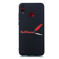 Huawei Honor V10 Lite用シリコンケース ソフトタッチラバー バタフライ パターン カバー S01 ファーウェイ レッド