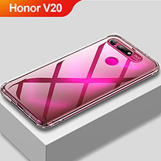 Huawei Honor V20用極薄ソフトケース シリコンケース 耐衝撃 全面保護 クリア透明 T11 ファーウェイ クリア